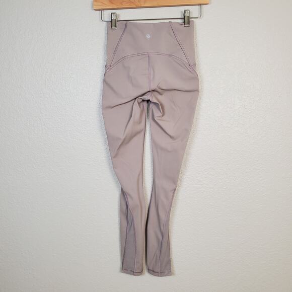Lululemon Leggings Womens 2 Train Times 7/8 Dark Chrome Yoga Run Workout 25" - Picture 2 of 8